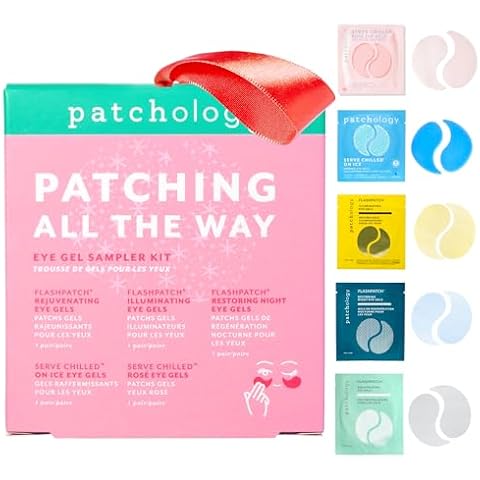 Patchology Patching All The Way Under Eye Patches Gift Set - Eye Gel Patches with Collagen, Retinol, Hyaluronic Acid and Vitamin C, Collagen Under Eye Patches, Under-Eye Masks, Gel Eye Pads - 5 Pairs Cover