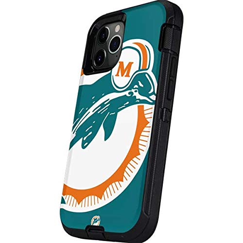 Skinit Decal Phone Skin Compatible with OtterBox Defender Case for iPhone 12 Pro Max - Officially Licensed NFL Miami Dolphins Retro Logo Design