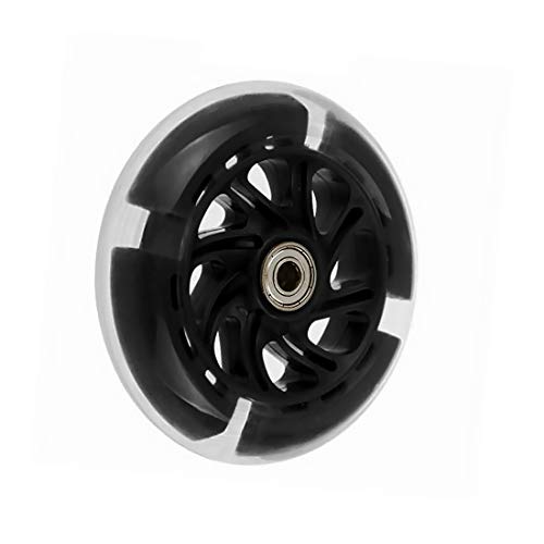 Roue de scooter flash LED rose 100mm avec roulement pour patinette enfant - 2