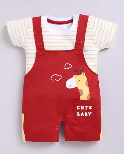 Image of Toonyport Baby Boy Cute Mamma's Munckin Dungaree (Pink)