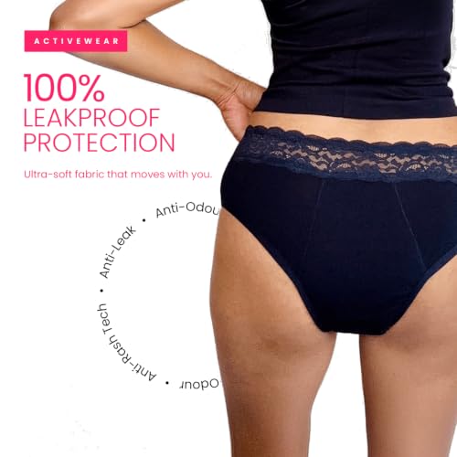 Image of REVAA Heavy Period Panty for Women & Girls (Pack of 1) Soft Cotton, Reusable & Leak Proof Menstrual Underwear, No Pads Required, Rash-Free Comfort, for Super Heavy Flow, Lasts Up to 2 Yrs