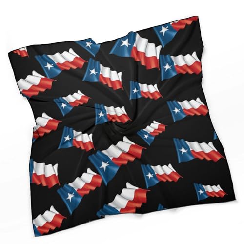 Texas Waving Flag Bandanas for Women Satin Silk Head Scarf Multipurpose Square Scarves Clothing Accessories3