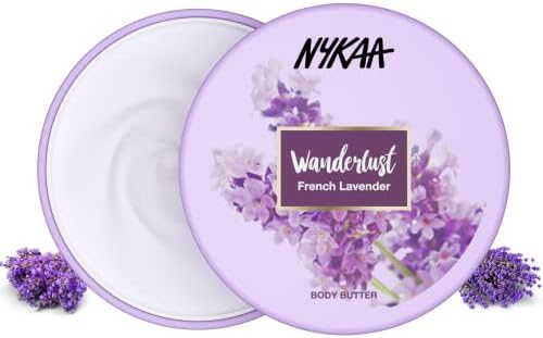 Nykaa Wanderlust French Lavender Body Butter with Shea & Cocoa Butter - Vitamin E, Deeply Moisturize & Hydrate Skin, Sodium & Sulphate free, Paraben Free - 200ml