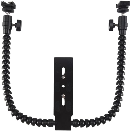 Support flash bras flexible double macro pour éviter les ombres dures