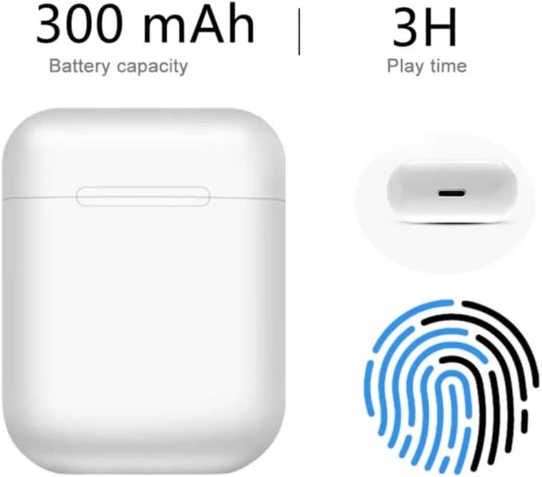 InPods Wireless Earbuds Bluetooth V5.0 Headphones with Magnetic Charging Case (Black)