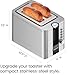 Chefman 2-Slice Pop-Up Stainless Steel Toaster w/ 7 Shade Settings, Extra Wide Slots for Toasting Bagels, Defrost/Reheat/Cancel Functions, Removable Crumb Tray, 850W, 120V, Silver