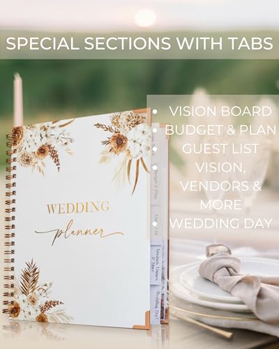 Beautiful Boho Wedding Planner Book and Organizer - Unique Engagement Gift - Image 3