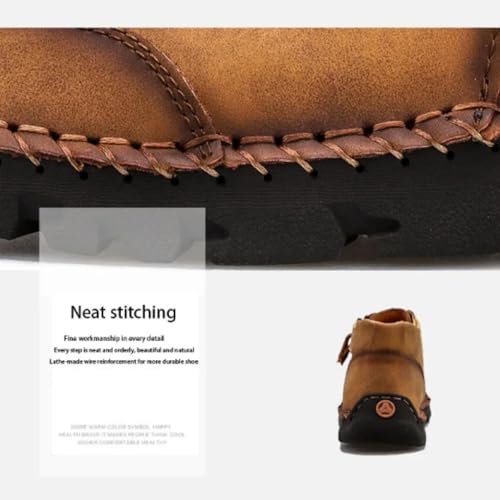 Matufit Shoes for Men, Men's Genuine Leather Waterproof Non-Slip Fashionable Orthopedic Shoes, Non-Slip Loafers2