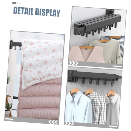 Support de séchage mural pliable en métal robuste étagère compacte sans perçage - 3