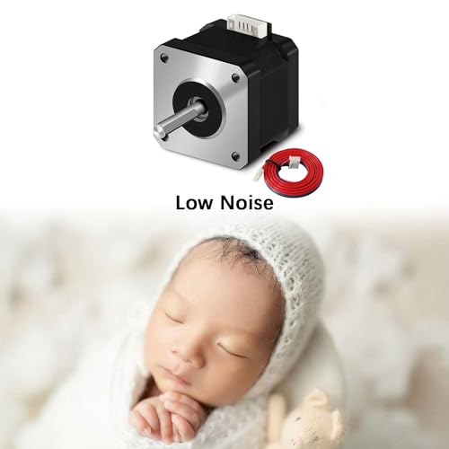 iMetrx NEMA 17 Schrittmotor 42x40mm Motor Extruder 1.5 A-3.8 V 2-Phasen 4-Draht 1.8 Grad, mit 1-Meter Kabel, für 3D Drucker Motor 1 Stück