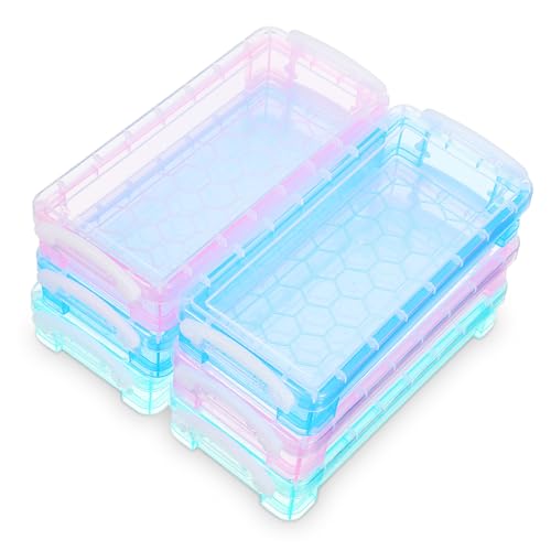 Boîtes à crayons transparentes plastique trousses rangement feutres Gatuida