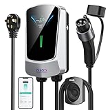 【8x Faster than EV Charger Level 1】The ev chargers for home level 2 equipped with a Name 14-50 plug, offers maximum 40A high - current output, and the charging endurance mileage per hour is up to 62.4kms/38miles (depending on the car model, the milea...