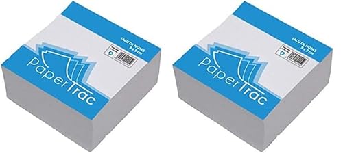 PaperTrac Taco de Notas 9 x 9 x 3 Cm - Papel Blanco (Paquete de 2)