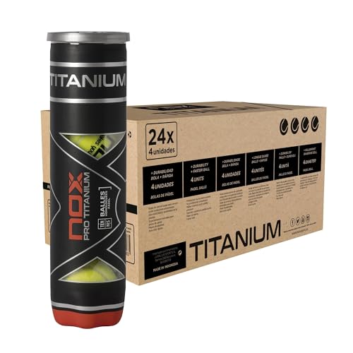 NOX Cajón 24 Botes de 4 Pelotas de pádel Pro Titanium