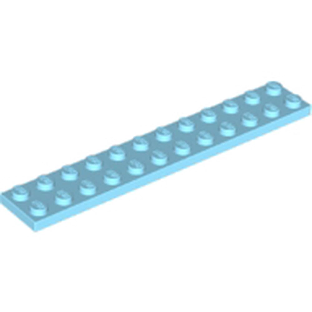 LEGO Plate 2 x 12, Part 2445, Part 2445, Choose Your Colour (Medium Azure, 2, Bricks)