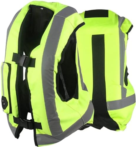 Chaleco De Moto con Airbag, Airbag Moto para Toda La Temporada con Tira Reflectante Chaleco con Airbag Anticaída Ecuestre para Activar El Airbag Equipo De Ciclismo B,XXL
