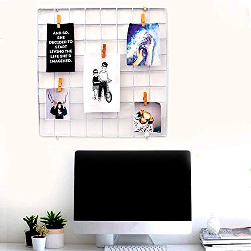 Pikify DIY Steel Grid Multi Functional Creative Mesh Clip Holder Photo Frame for Wall (Black, 40 x 40 cm) Made in India 3
