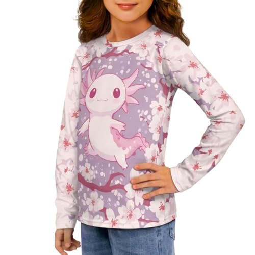 Image of Long Sleeve Shirts for Girls Winter Tops 3-16t Cartoon T Shirts for Fall Clothes