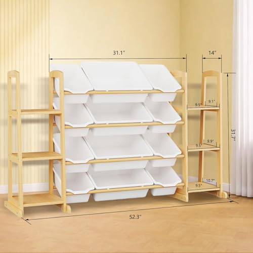 Save 50% on Wooden Toy Storage Organizer with 12 Bins - Image 3