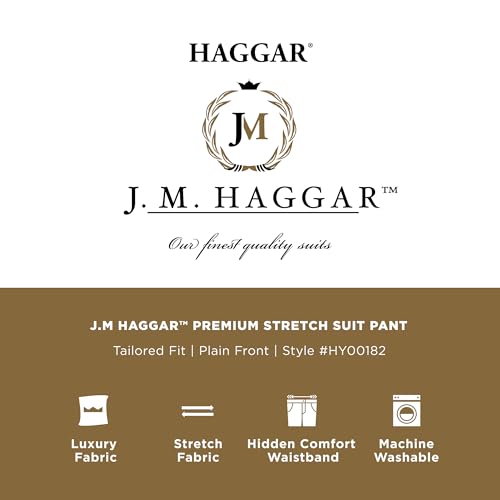 image for J.M. Haggar Men's Premium Performance Stretch Stria Plain Front Suit S
