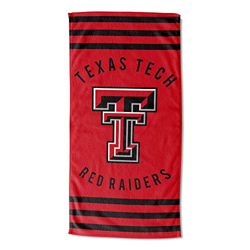 Image of Northwest NCAA Texas Tech Red Raiders Beach Towel, 30 inch x 60 inch, Stripes