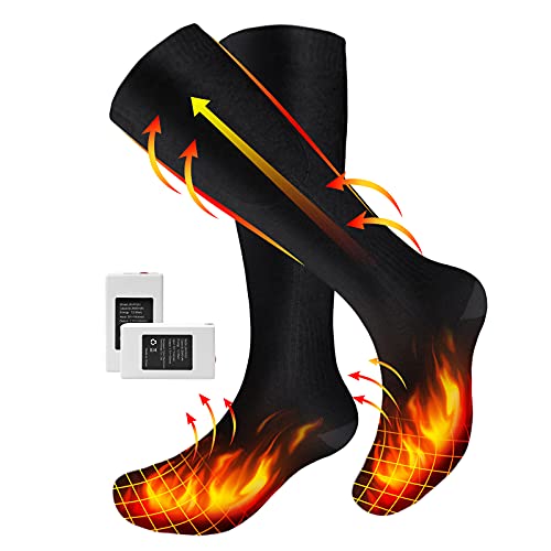 Calcetines Calefactables para Hombres Mujeres,Calcetines Eléctricos 3500mAh...