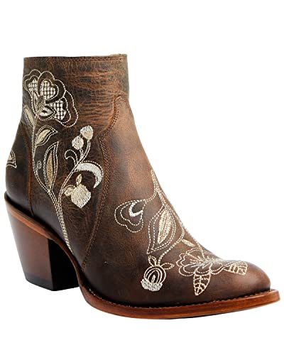 Shyanne Women's Summer Arena Cowboy Booties Medium Toe Brown #TOP11