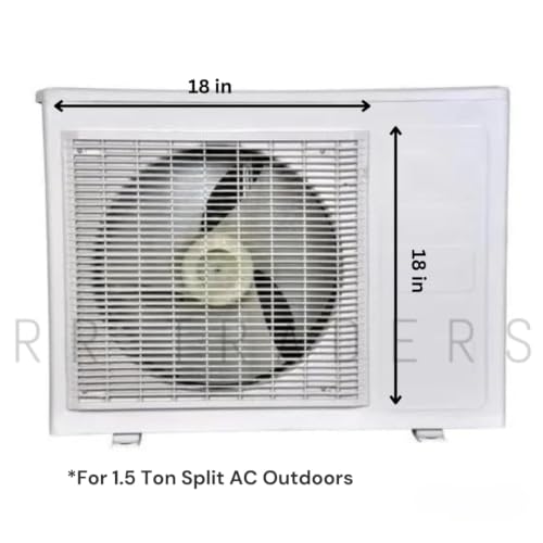 Image of AC Outdoor Unit Grill Jali - 1.5 Ton (18x18 Inch, Screw Type-Up) | Protective Plastic Cover Guard for Split AC Outdoor Unit