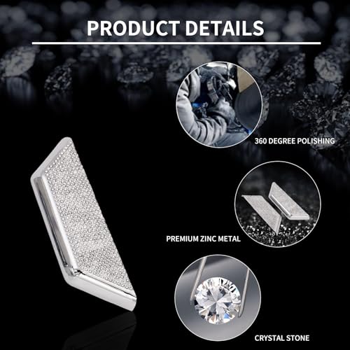 Image of Bling Water Panel Frame Cover Sticker Fit for Honda Accord 2024, Shiny Crystal Car Interior Accessory. (Silver 6)