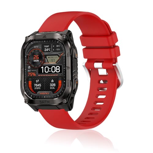 Correa para Smartwatch KOSPET Tank M4C de silicona roja miniatura 1