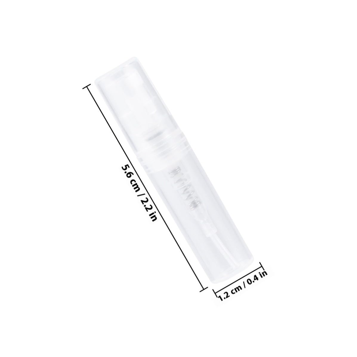 Ciieeo Botella de Perfume Portátil de 2ml en Plástico, 60 Unidades | Rellenable para Líquidos Acuosos y Brumas Faciales y Corporales, Tamaño Viaje, para Bolso