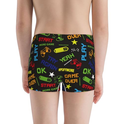 Boys' Cotton Boxer Brief Soft Underwear-Pixel Game3
