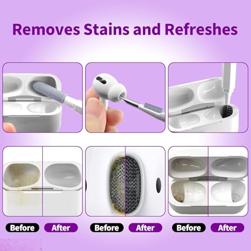Image of Cerlink 20 in 1 Multifunctional Cleaner Kit. Keyboard Cleaning Brush, Headphones Cleaner Kit for AirPods, Multi-Tool for Cleaning Laptop,Keyboard,Earbuds,Camera,Phone