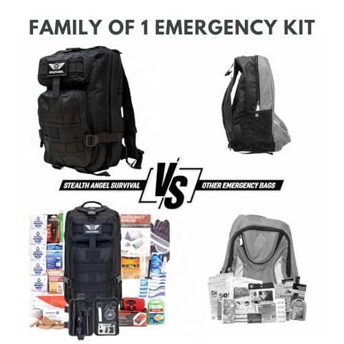 Stealth Angel SA_MAIN_EMERGENCY_KIT_AMAZON 1 Person Black 72 Hour Emergency Kit - Survival Bag thumb #2