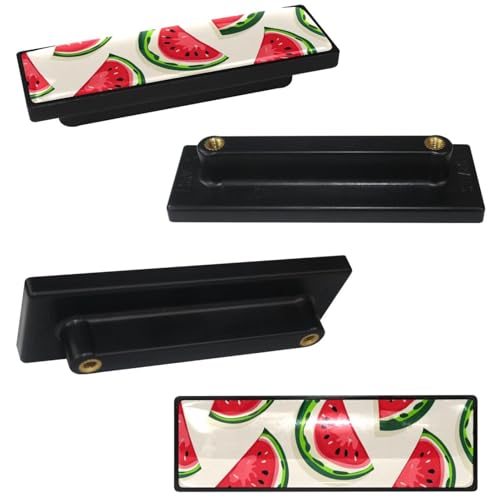 Boutons d'armoire rectangulaires pastèque rouge pour placard et tiroir de cuisine (Lot de 4) - 3