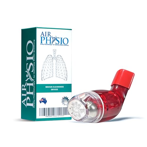 AirPhysio | Drug-Free Portable Breathing Trainer Device for Lungs | Breathe Better Improve Lung Health & Mucus Clearance | Average Lung Capacity Device | Made in Australia