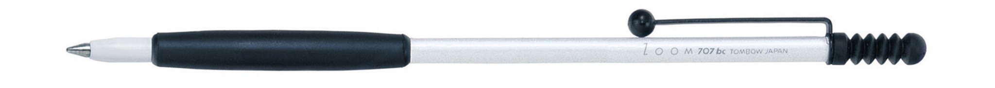 Tombow PLZ-211-3 - Penna a sfera e portamine "Zoom 707", colore: Bianco/Nero, 2 Pezzi