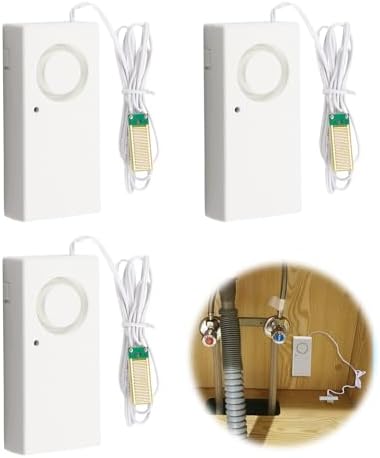 GuDoQi Water Leak Detector, Water Alarm Sensor, 130dB Super Loud Alarm
