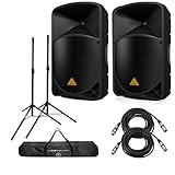 Behringer 2 Pack EUROLIVE B115D Active 1000-Watt 2-Way 15