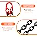SENKEYFE Lifting Chains with Adjuster Hooks 5/16 Inch x 10 Ft 7000lbs / 3.18 Tons G80 Alloy Steel Double Leg Slings with 2 Safety Industrial Grab Hooks Chain Sling Heavy Duty for Engine Hoist