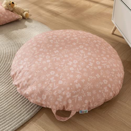 howa Kinderzimmer Kissen Bodenkissen Sitzkissen Flowers Ø 80 cm incl. Füllung groß rund 87053