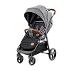 Kinderkraft lichtgewicht buggy GRANDE, stijlvolle kinderwagen, wandelwagen, inklapbaar, met ligstandote verstelbare…