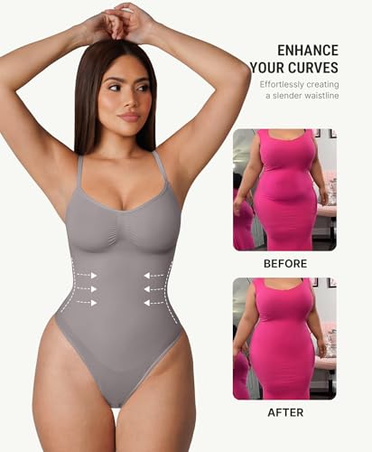 Image of FeelinGirl Shapewear Bodysuit for Women Tummy Control Body Shaper Going Out