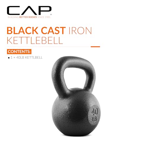 Image of CAP Barbell Cast Iron Kettlebell - Singles and Sets, Multiple Weight Choices