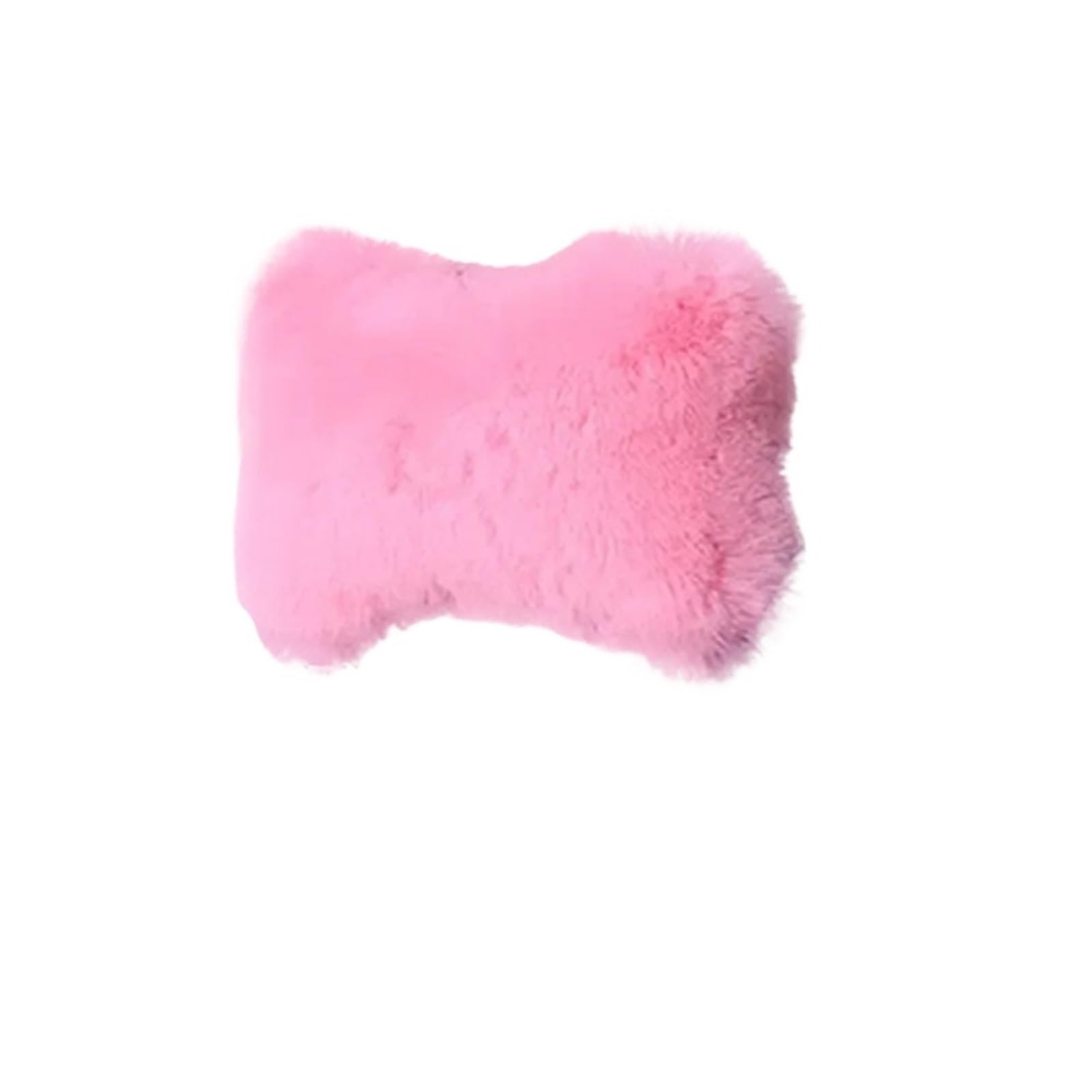 ATUMY Car Seat Pillow 1Pc Winter Car Neck Pillow Plush Car Seat Neck Rest Comfort Warmth Interior Accessories Car Headrest(Pink-1Pc)