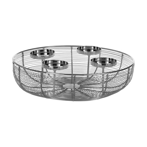 EGLO LIVING Adventskranz Hagony, Kerzenhalter Gestell für 4 Adventskerzen,...