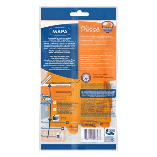 Luva Mapa Plisse XG, Mapa, Laranja