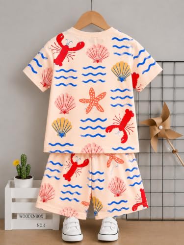 Image of THIIYA KIDS Boys Cotton Co-Ord Set | Printed T-Shirt & Shorts | Soft Comfortable Summer Wear for Kids
