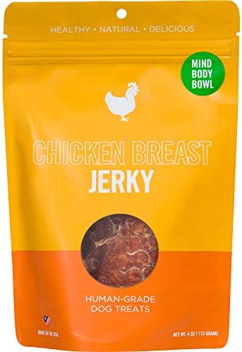 Healthy Spot / Mind Body Bowl – 4 oz Premium Smoked Dog Treats– Healthy All Natural Dog Jerky ( Smoked Chicken, 1 Pack)