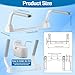 Toilet Safety Rails for Seniors (396 lbs), Adjustable Toilet Handle, Easy Installation and Frame with Arms for The Elderly and Disabled, Pregnant Women or Mobility Issues